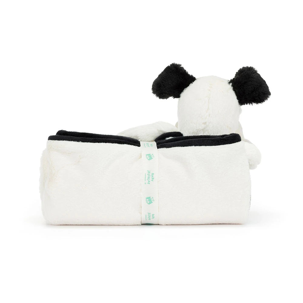 Bashful Rufferty Black & Cream Puppy Blankie