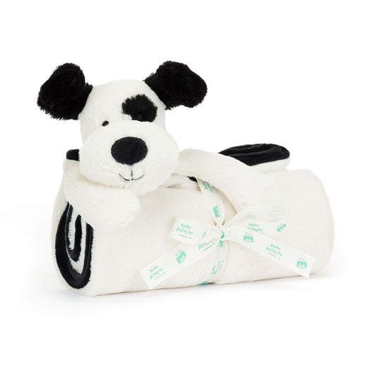 Bashful Rufferty Black & Cream Puppy Blankie